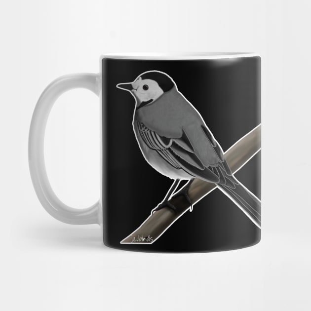 White Wagtail Bird Watching Birding Ornithologist Gift by jzbirds